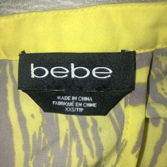 EUC Bebe chain neck yellow halter top blouse - Picture 6 of 9